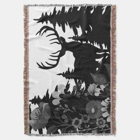 Herten met groot rek uit het bos deken (Voorkant Verticaal)