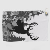 Herten met groot rek uit het bos golfhanddoek (Horizontaal)