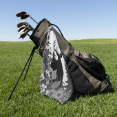 Herten met groot rek uit het bos golfhanddoek (Groen)
