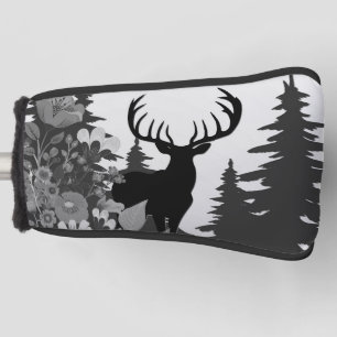 Herten met groot rek uit het bos golfheadcover