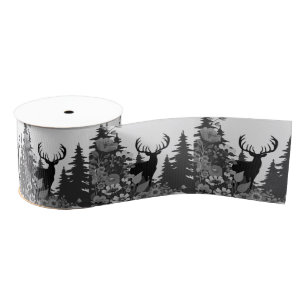 Herten met groot rek uit het bos grosgrain lint