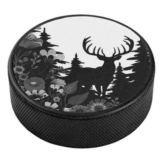 Herten met groot rek uit het bos hockey puck (3/4)