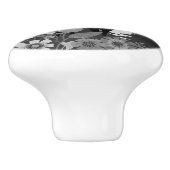 Herten met groot rek uit het bos keramische knop (Zijkant)