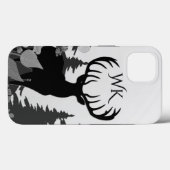 Herten met groot rek uit het bos Monogram Case-Mate iPhone Case (Achterkant (horizontaal))
