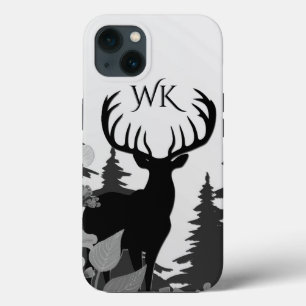 Herten met groot rek uit het bos Monogram Case-Mate iPhone Case