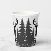 Herten met groot rek uit het bos papieren bekers (Rechts)