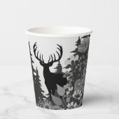 Herten met groot rek uit het bos papieren bekers (Voorkant)