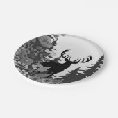 Herten met groot rek uit het bos papieren bordje (Gekanteld)