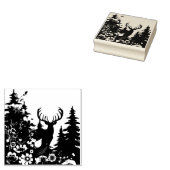 Herten met groot rek uit het bos rubberstempel (Gestempeld)