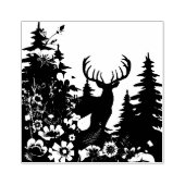 Herten met groot rek uit het bos rubberstempel (Afrduk)