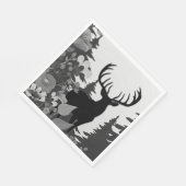 Herten met groot rek uit het bos servet (Hoek)