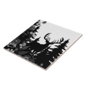 Herten met groot rek uit het bos tegeltje (Zijkant)