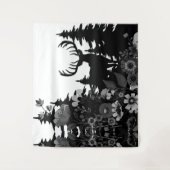 Herten met groot rek uit het bos wandkleed (Voorkant)