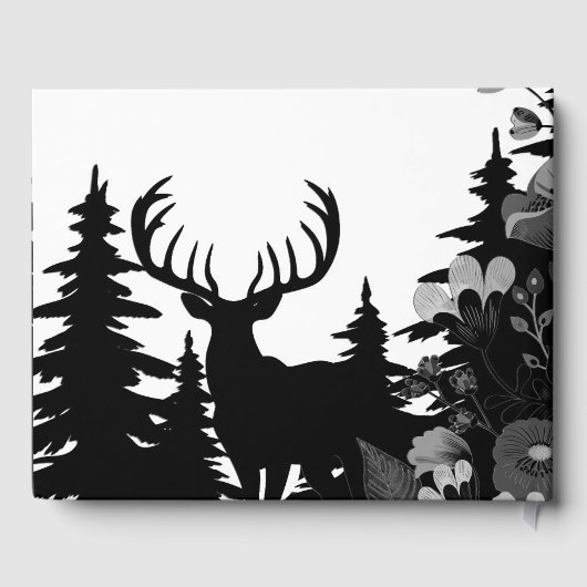 Herten met groot rek uit het geheugen van het bos gastenboek (Achterkant)