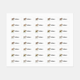  herten met Jouw naam Labels