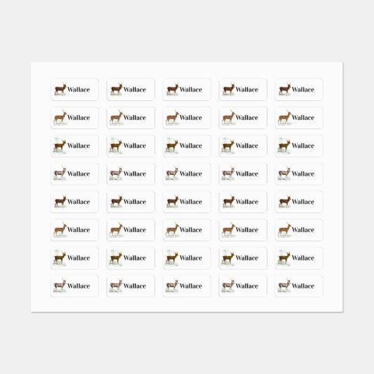  herten met Jouw naam Labels (Vel)