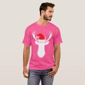 Herten met kerstmuts kerstjacht t-shirt (Voorkant volledig)