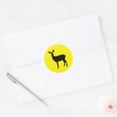 Herten met koplampen - ronde sticker (Envelop)