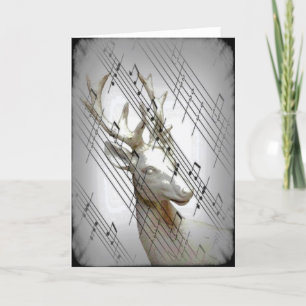 Herten met Muzieknoten Bedankkaart