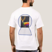 Herten met Rainbow Drip Design: vet en artistiek T-shirt (Achterkant)