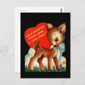  herten met schatretro briefkaart (Voorkant / Achterkant)