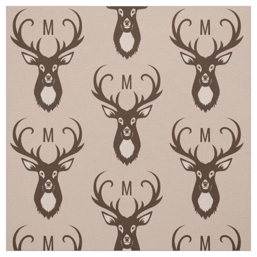 Herten met uw Monogram aangepaste stof (Swatch)