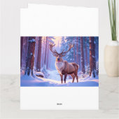 Herten naar het hart van de Kerstman - Rendier Kaart (Achterkant)