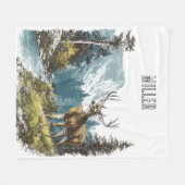 Herten Natuur Fleece Deken (Voorkant (Horizontaal))