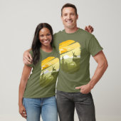 Herten Natuur Grafisch Groen T-shirt (Unisex)