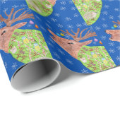 Herten Natuur Kerstmis Cadeaupapier (Rol Hoek)