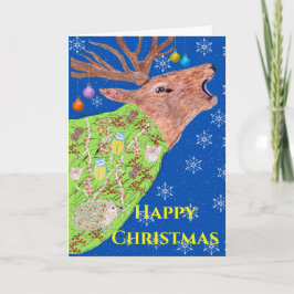 Herten Natuur Kerstmis Kaart