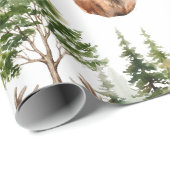 Herten Natuur Wildlife Vakantie Kerstmis Cadeaupapier (Rol Hoek)