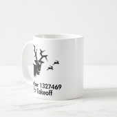 Herten NO X voor het opstijgen Koffiemok (Voorkant links)