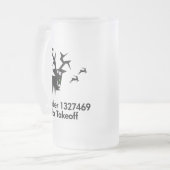 Herten NO X voor het opstijgen Matglas Bierpul (Voorkant links)