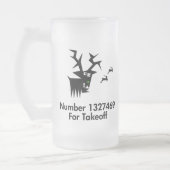 Herten NO X voor het opstijgen Matglas Bierpul (Links)