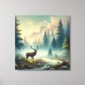 Herten olieverfschilderij canvas kunst (Voorkant)