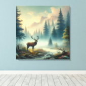 Herten olieverfschilderij canvas kunst (Insitu (Houten vloer))