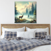 Herten olieverfschilderij canvas kunst (Insitu (Slaapkamer))