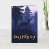 HERTEN OP BERG TOP VADERDAG KAART (Voorkant)