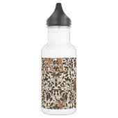 Herten op decoratief eiken damast patroon in bruin waterfles  (Links)