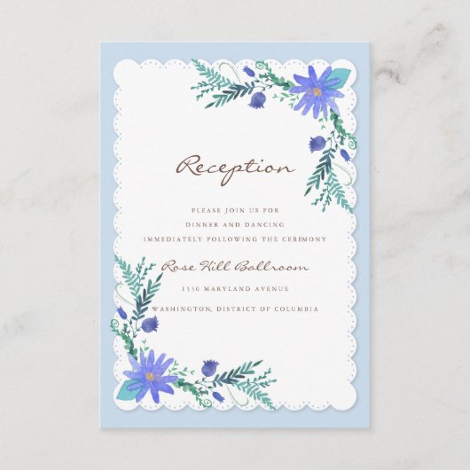 Herten op een winterhuwelijksfeest in het bos informatiekaartje (Voorkant)