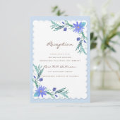 Herten op een winterhuwelijksfeest in het bos informatiekaartje (Staand voorkant)