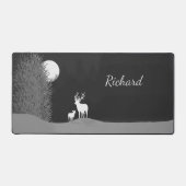 Herten op Moon Lit Hill Persoonlijk Bureaumat (Voorkant)