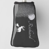 Herten op Moon Lit Hill Persoonlijk Golfheadcover (Draai 90)