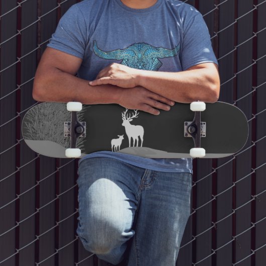 Herten op Moon Lit Hill Persoonlijk Skateboard (Buiten 3)