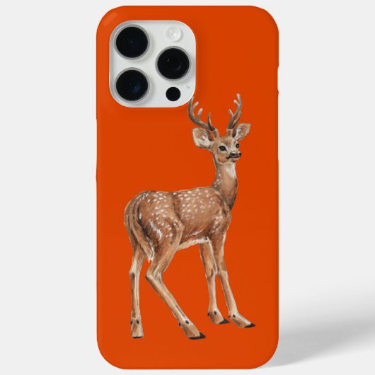 Herten op rood Case-Mate iPhone case (Achterkant)