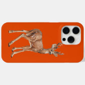 Herten op rood Case-Mate iPhone case (Achterkant (horizontaal))
