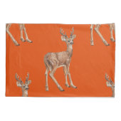 Herten op rood kussensloop (Achterkant-Links)