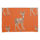 Herten op rood kussensloop (Voorkant-Rechts)