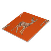 Herten op rood tegeltje (Zijkant)